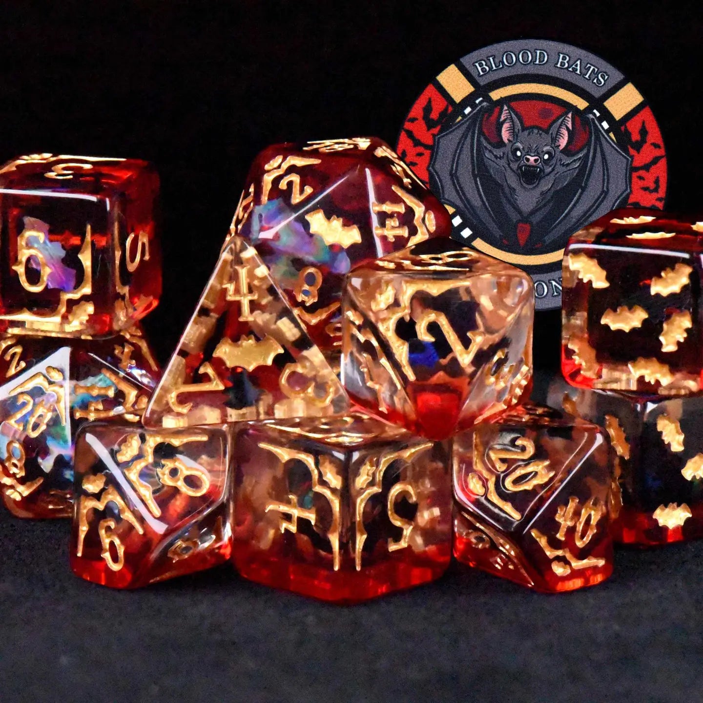 Blood Bats and Beyond 11 Dice Set