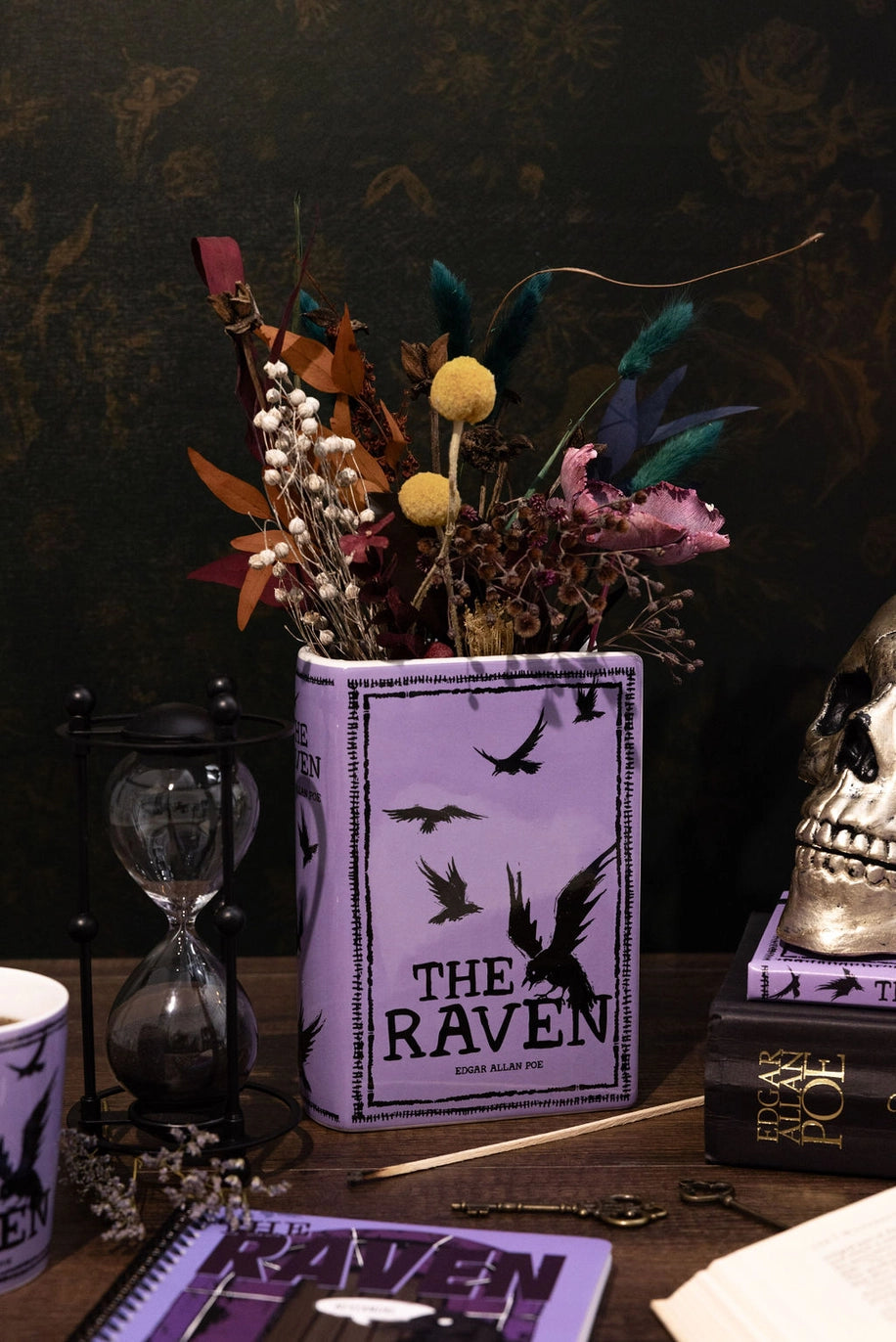 Raven Book Vase