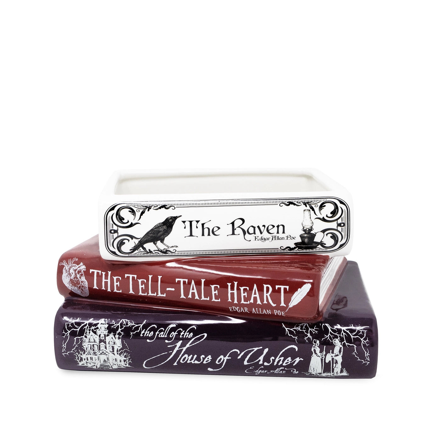 Poe Stacked Book Planter