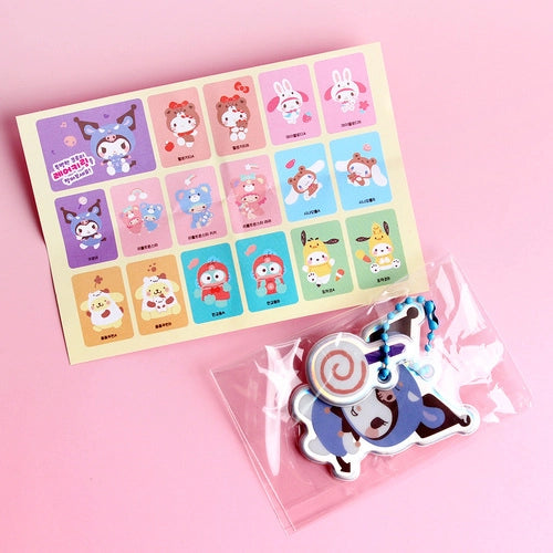 Sanrio Secret Soft Aurora Mystery Keyring, Zipper Charm