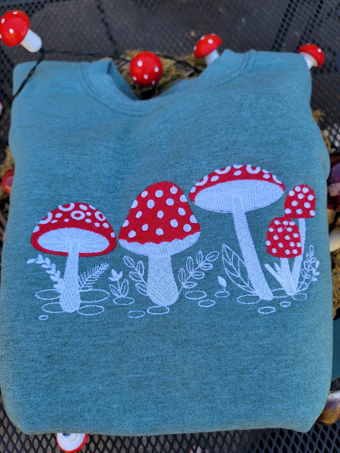 Red Mushroom Crewneck Sweatshirt