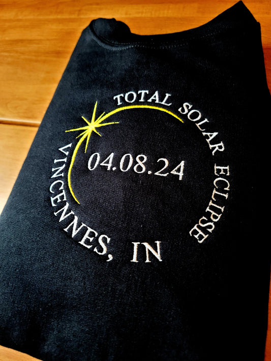 Total Solar Eclipse Embroidered Sweatshirt