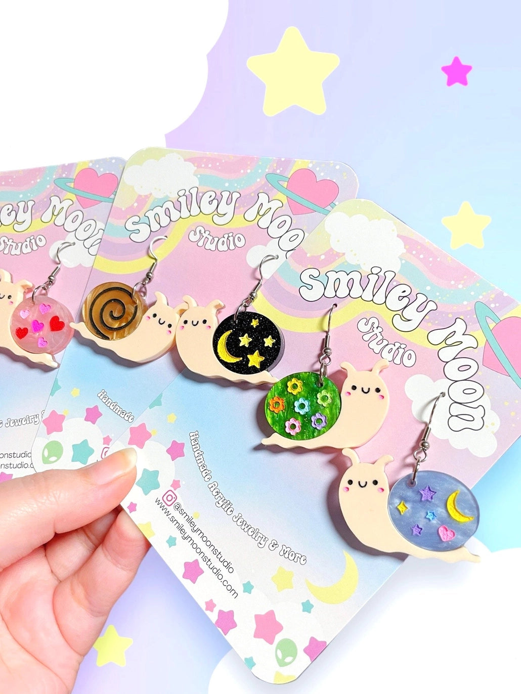 Pastel Snail Earrings