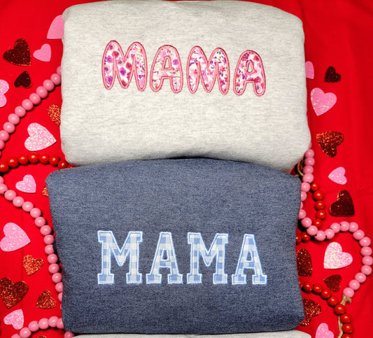 Custom Mama Applique Sweatshirt