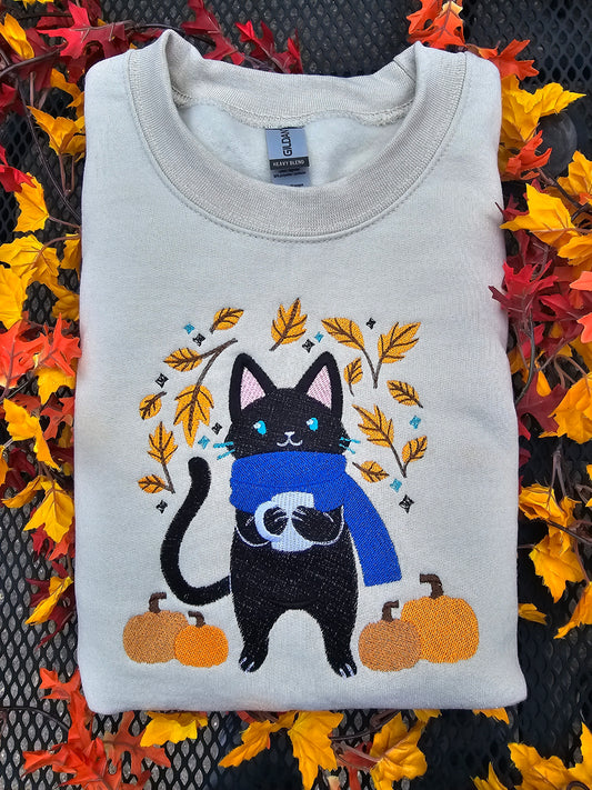 Autumn Vibes Cat Sweatshirt