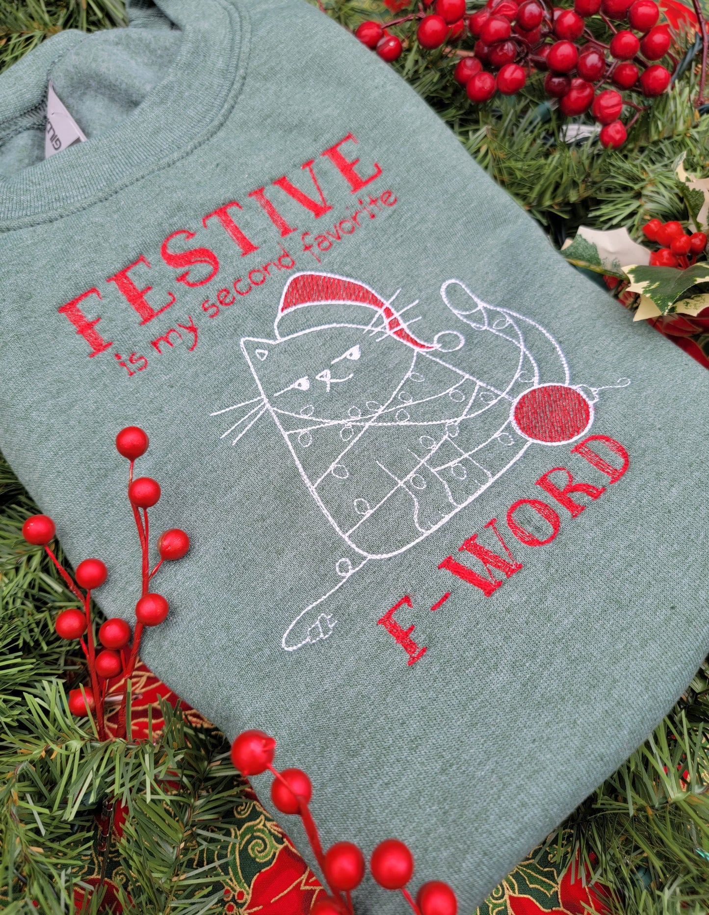 Snarky Christmas Cat Sweatshirt