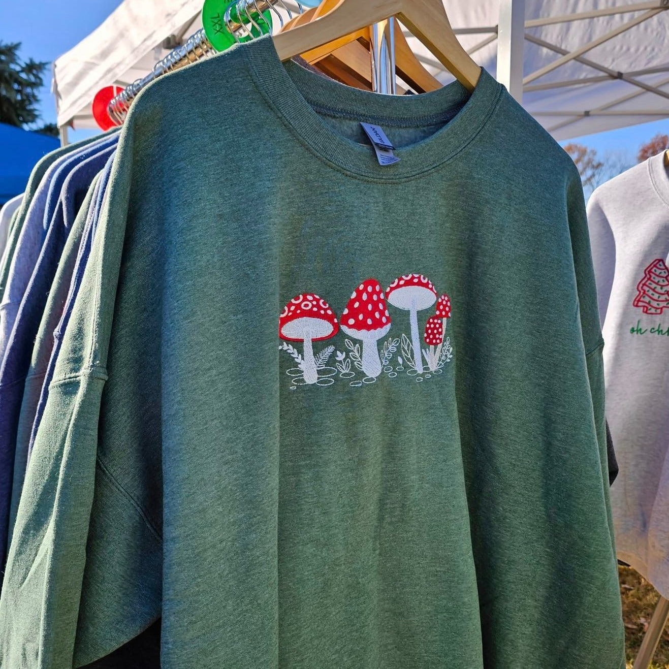 Red Mushroom Crewneck Sweatshirt