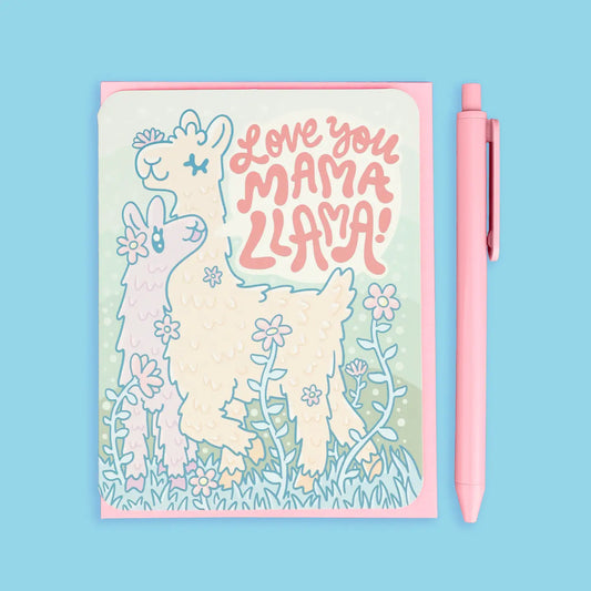 Love You Momma Llama Card