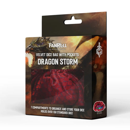 Dragon Storm Red Compartment Dice Bag