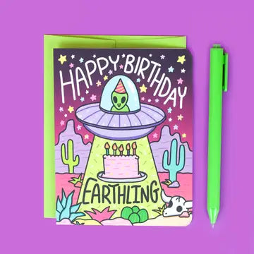 Happy Birthday Earthling Card