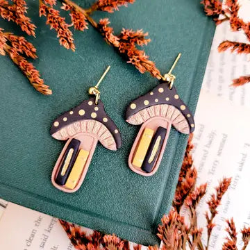 Literary Mushroom Earrings